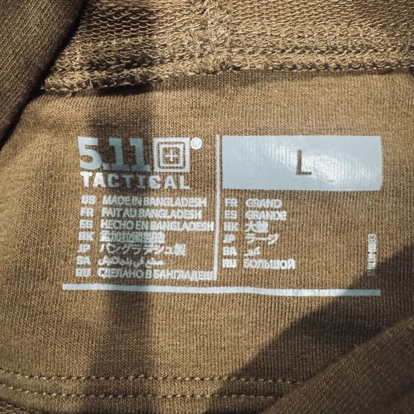5.11 Tactical Two-Tone Tan and Black Hoodie - Picture 5 of 5